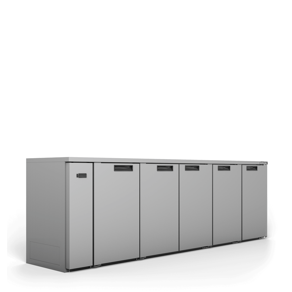 Williams Cameo - Five Door Stainless Steel Remote Back Bar Counter Display Refrigerator HC5RSS