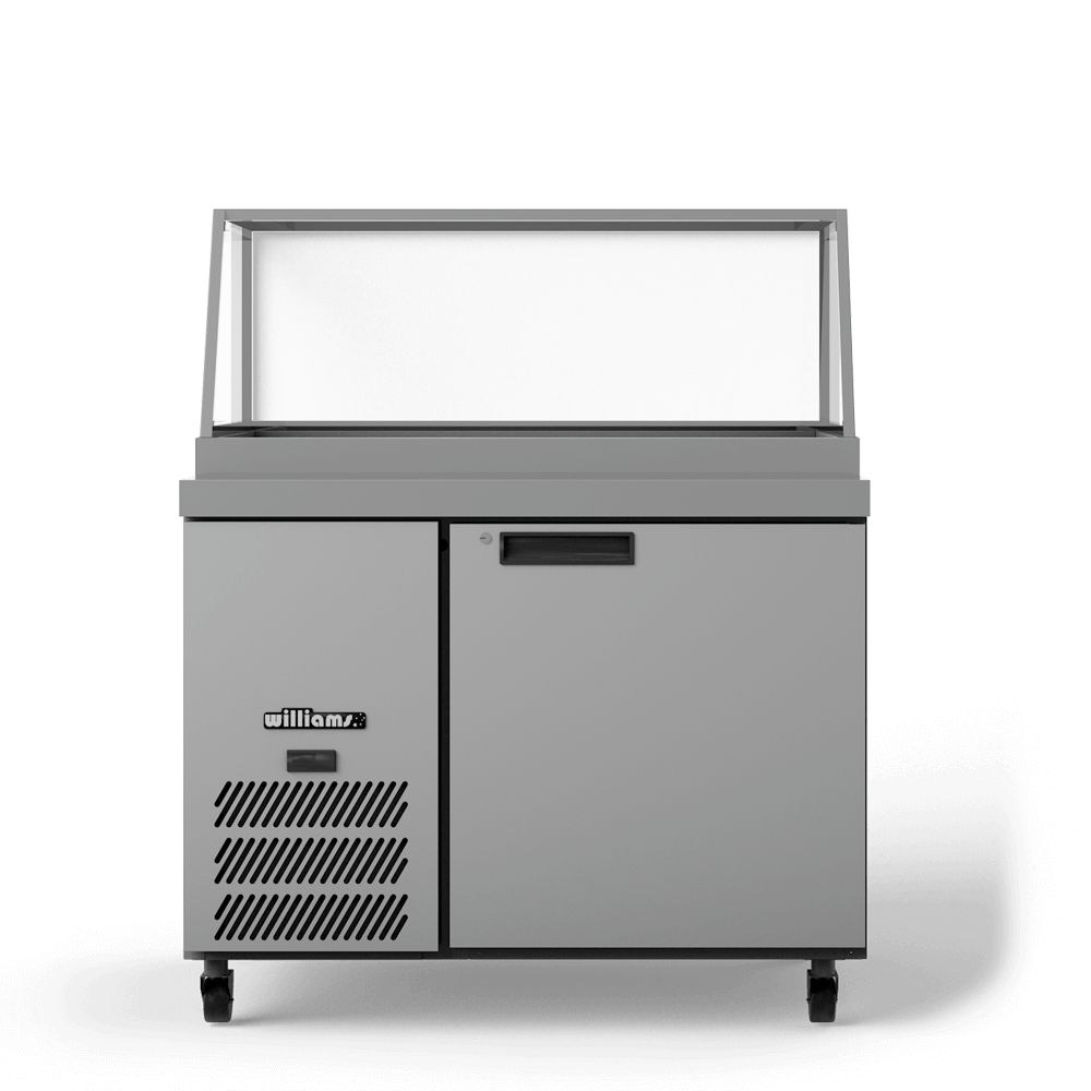 Williams Banksia - One Door Stainless Steel Prep Counter Refrigerator With Flat Blown Air Well - Without Canopy HSP3UBASS-000-N