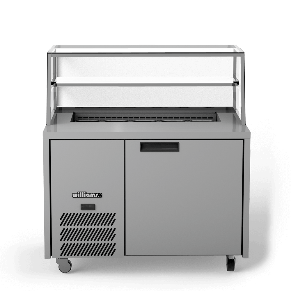 Williams Jade Sandwich - One Door Stainless SteelPrep Counter Refrigerator With Blown Air Well - Without Canopy HJ1SCBASS-000-N