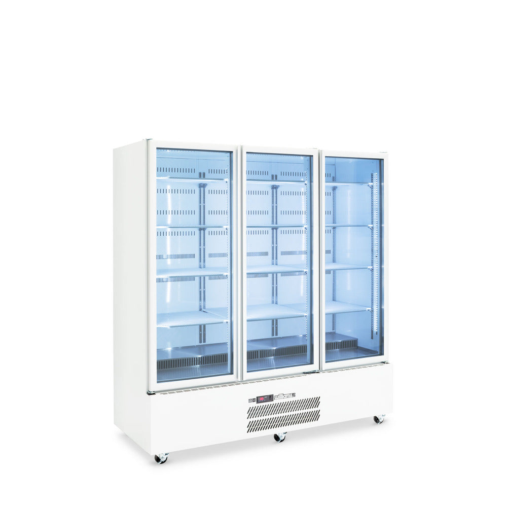 Williams Quartz Star - Three Door White Colorbond Upright Display Refrigerator HQS3GWHC