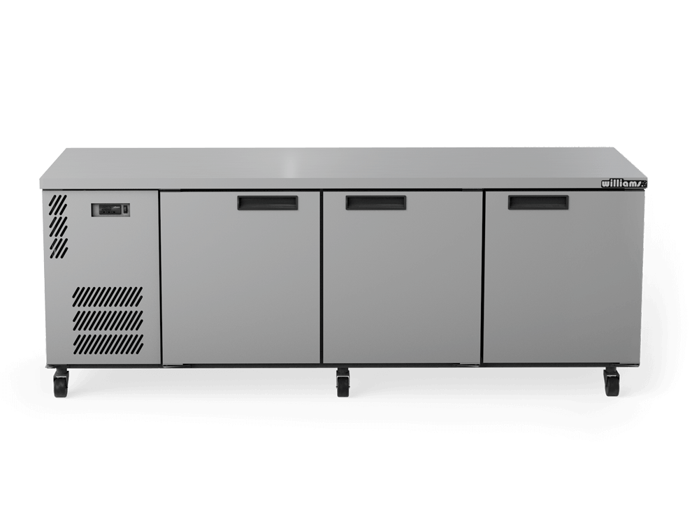 Williams Boronia 3 Solid Door Back Bar Fridge - Stainless Steel HB3USSHC