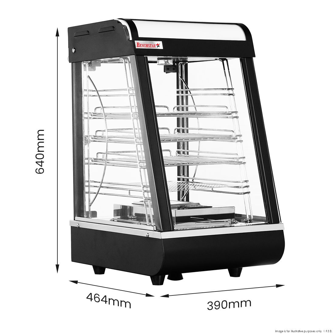 Benchstar All Stainless Steel Pie Warmer And Hot Food Display 40 Pies PW-RT/380/TGE