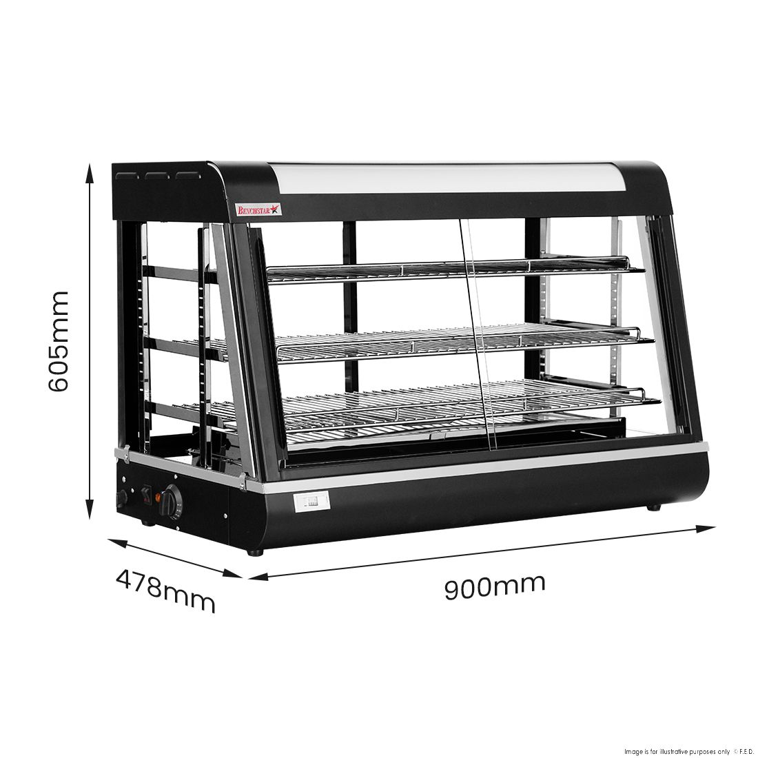 Benchstar F.E.D Pie Warmer & Hot Food Display PW-RT/900/1E