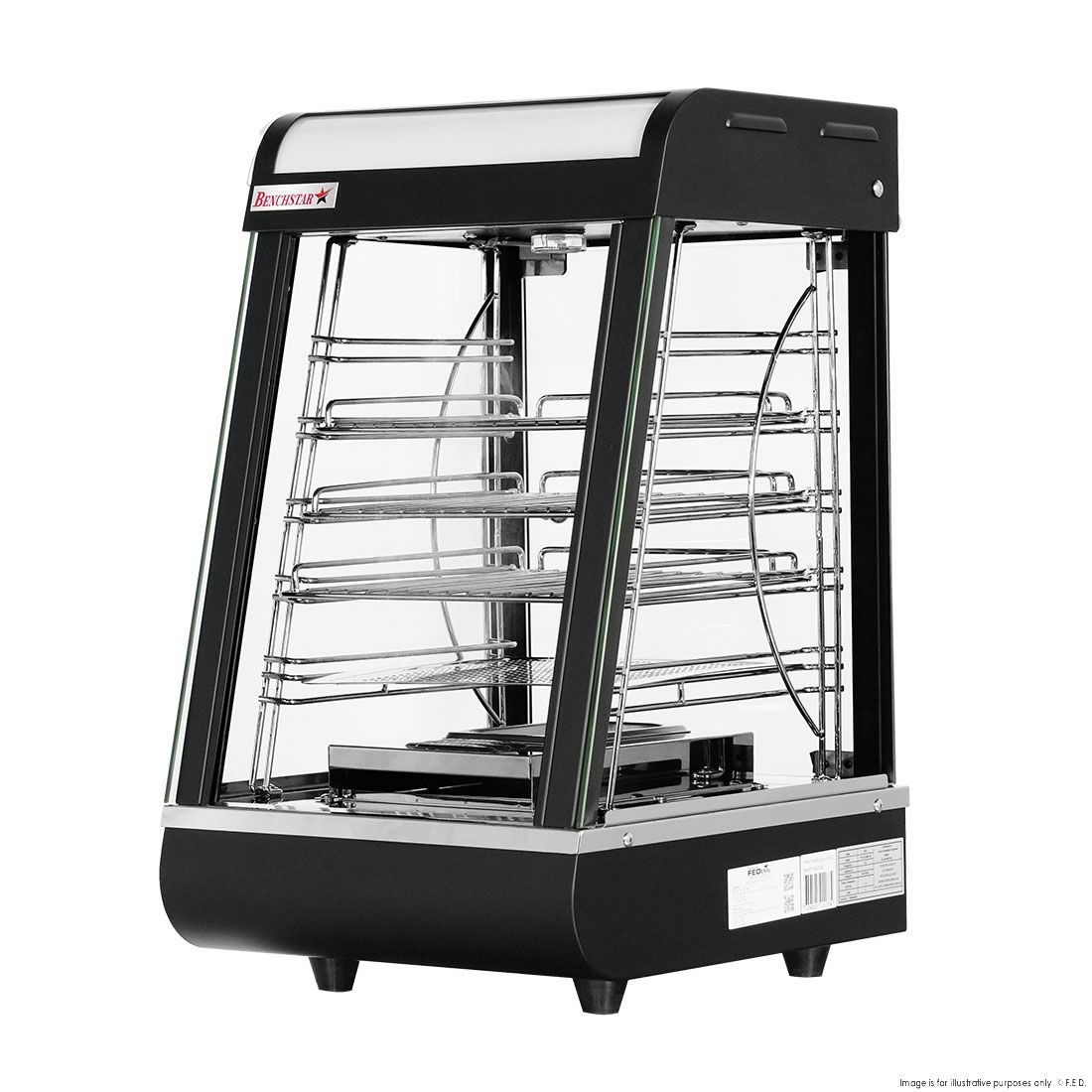 Benchstar All Stainless Steel Pie Warmer And Hot Food Display 40 Pies PW-RT/380/TGE