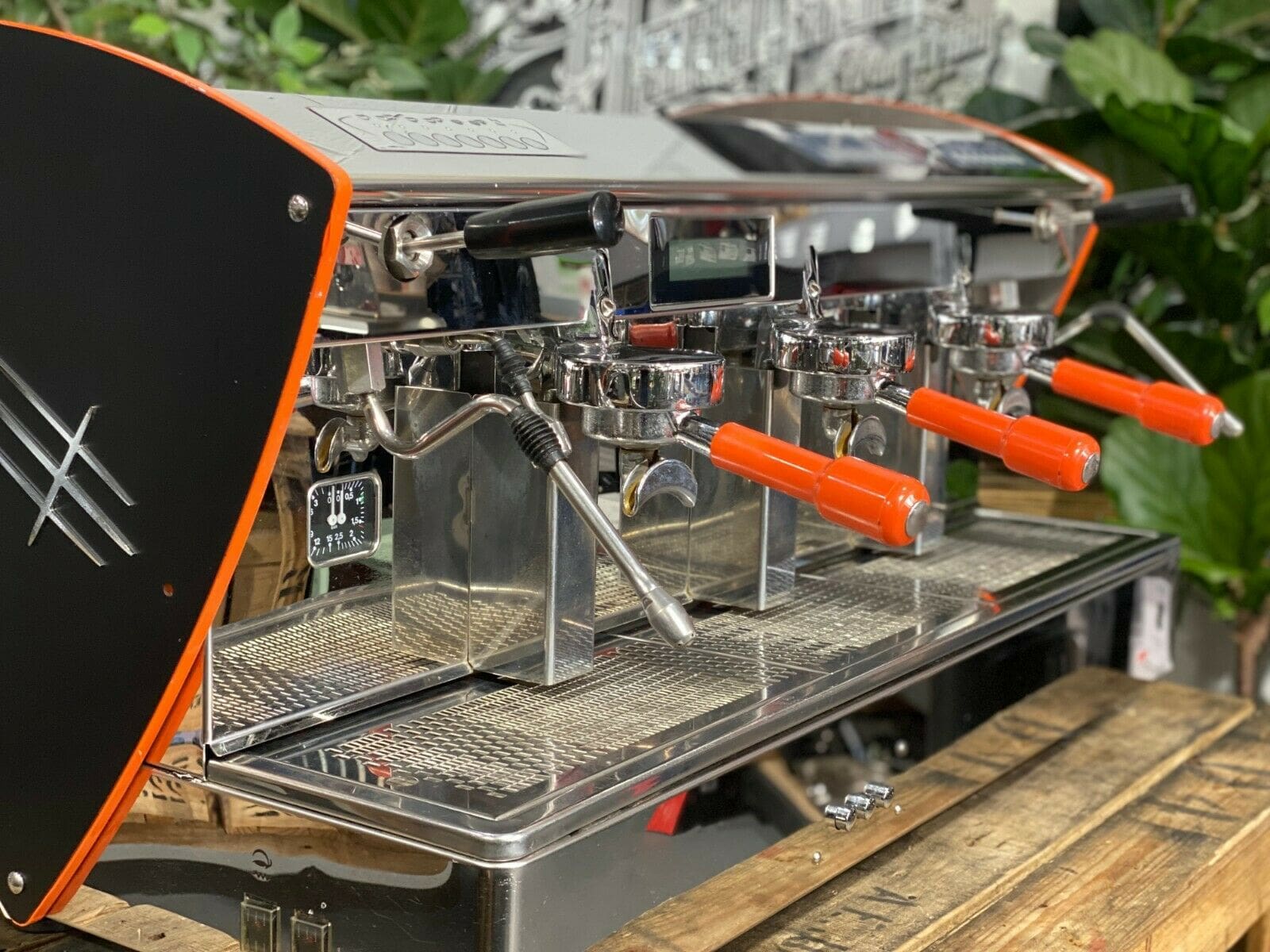 Orchestrale Etnica Black - 3 Group Commercial Espresso Machine - Orange
