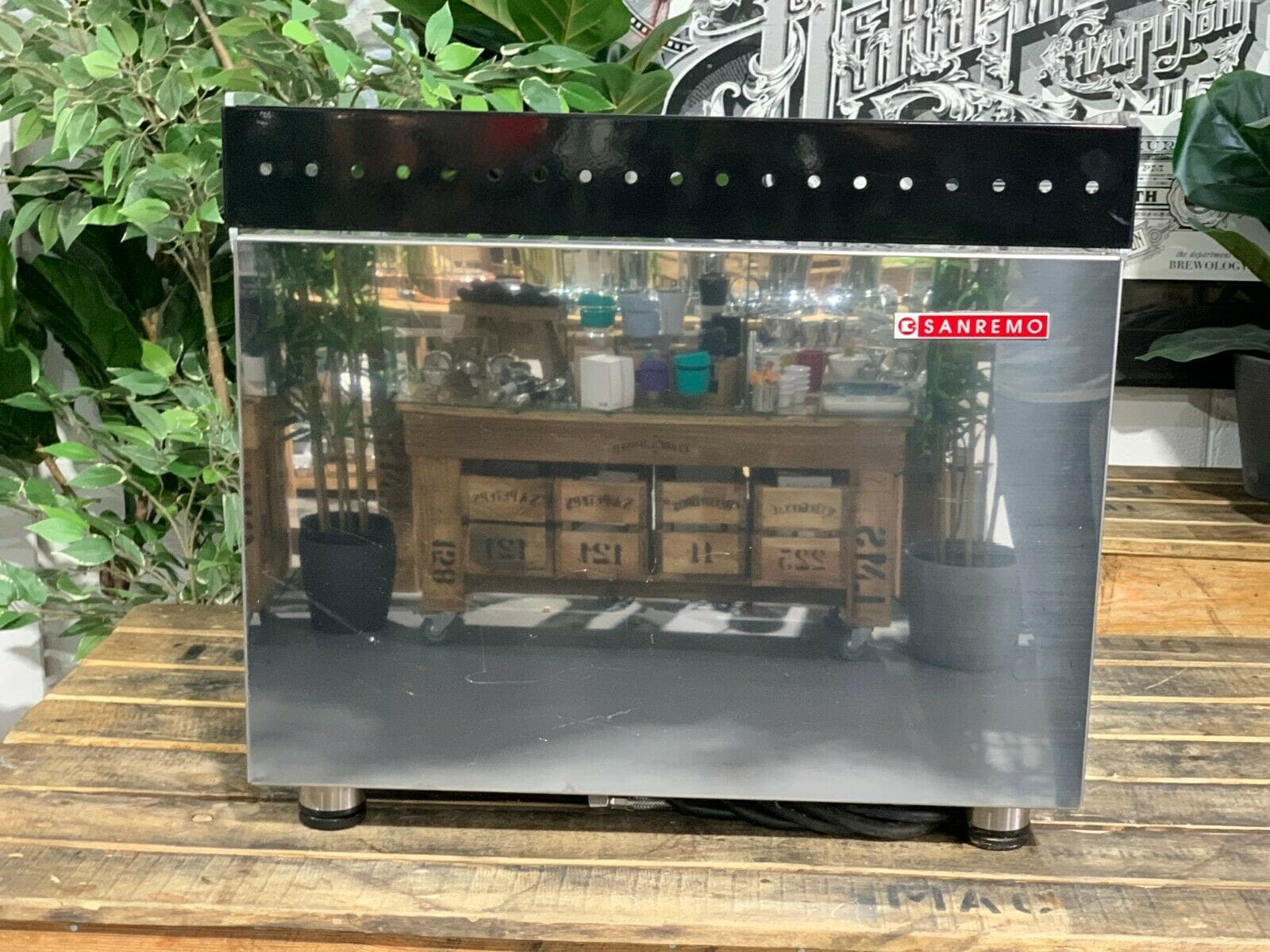 San Remo Capri Deluxe 2 Group Black Espresso Coffee Machine - 16416