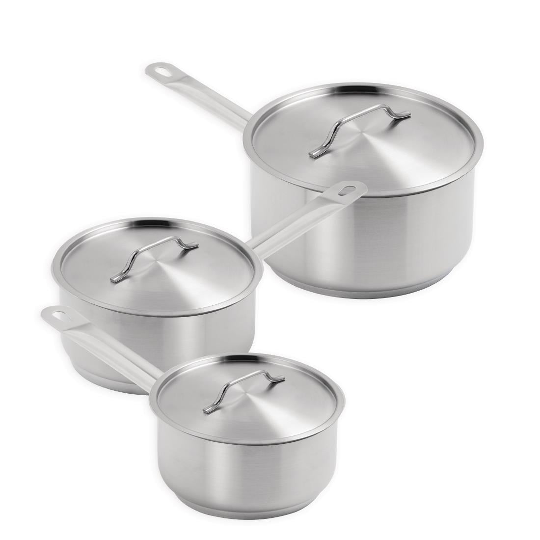 Special Offer Vogue Stainless Steel Saucepan Set (Pack of 3) - S128