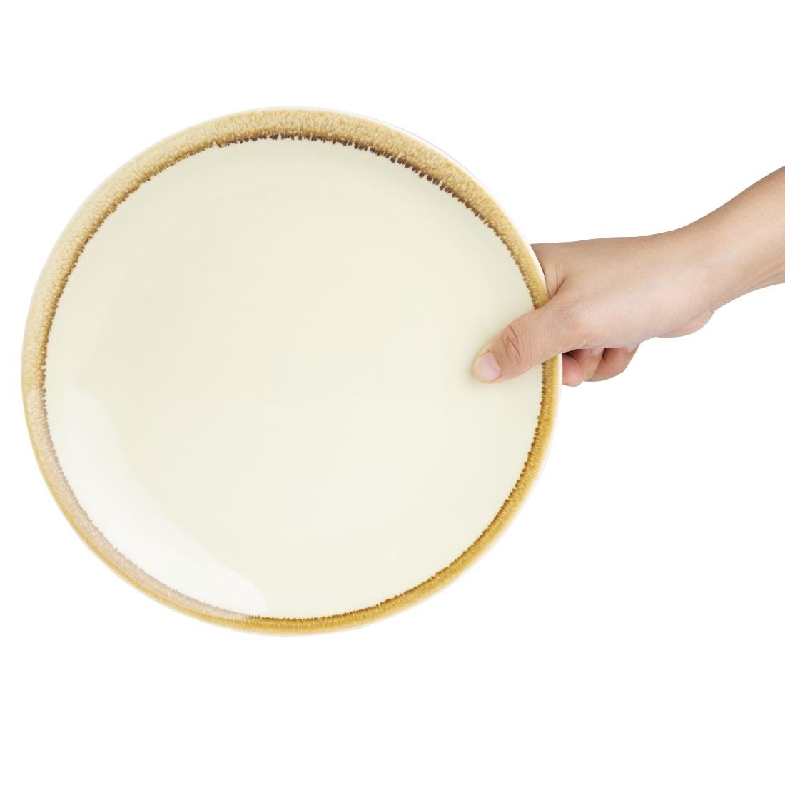 Olympia Kiln Round Coupe Plate Sandstone 230mm - SA284