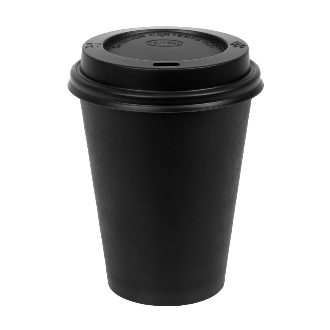 Special Offer Fiesta Recyclable Black Hot Cups and Lids 340ml (Pack of 1000) - SA433