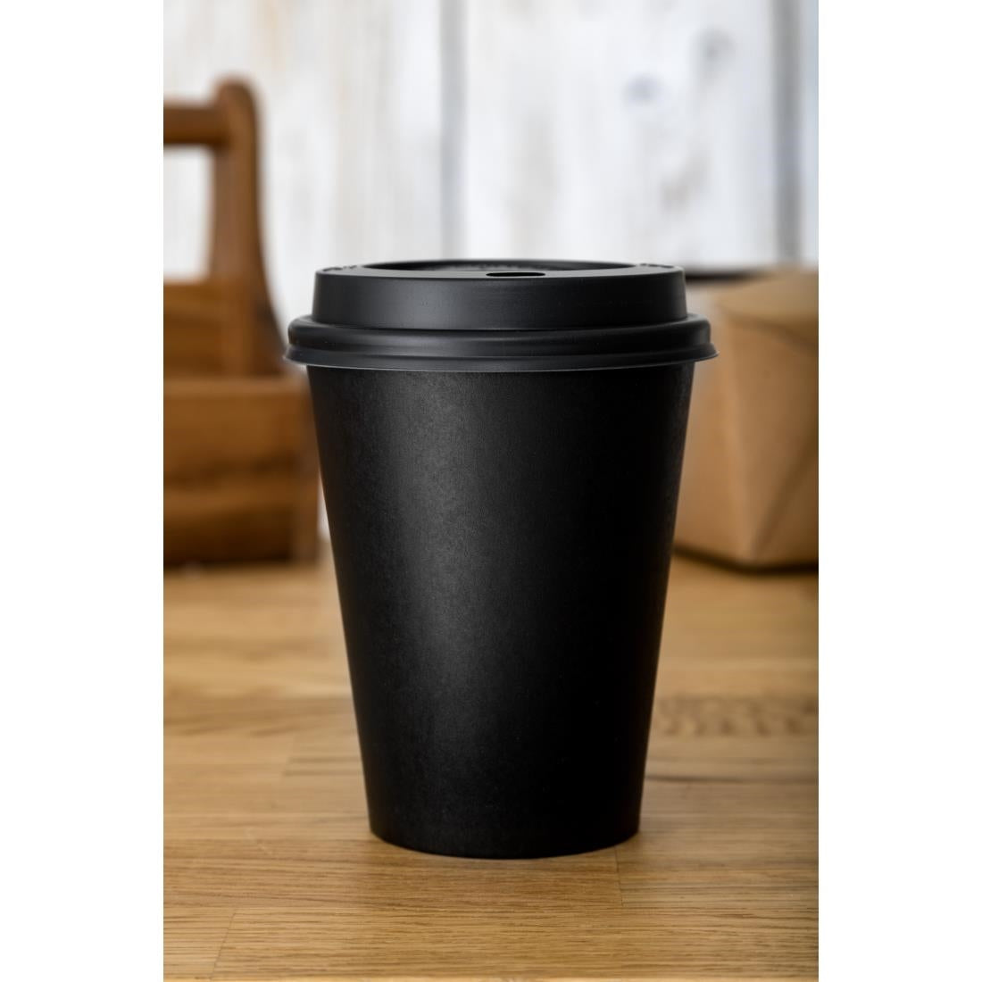 Special Offer Fiesta Recyclable Black Hot Cups and Lids 340ml (Pack of 1000) - SA433