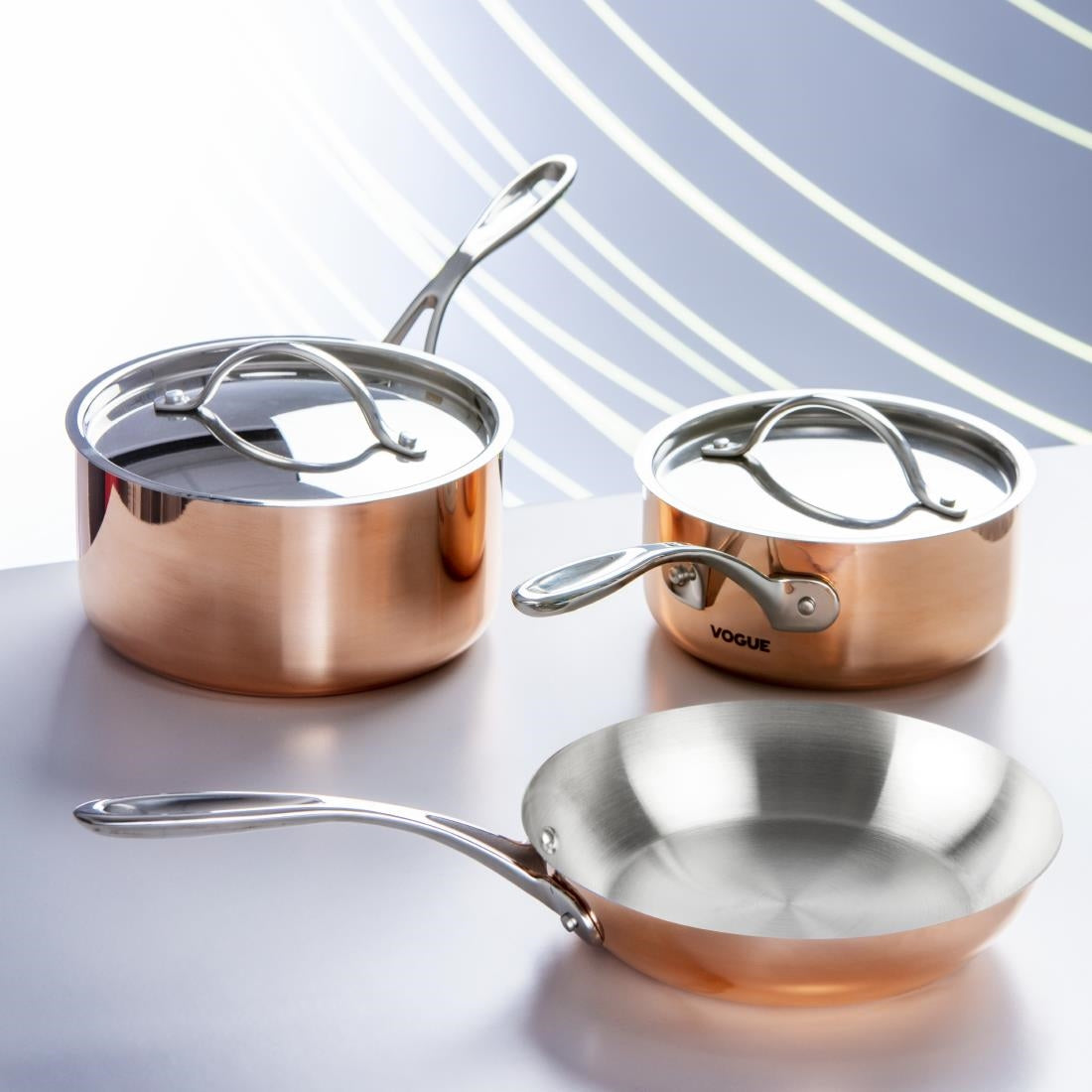 Vogue Cook Like A Pro 3-Piece Tri-Wall Copper Cookware Set - SA655