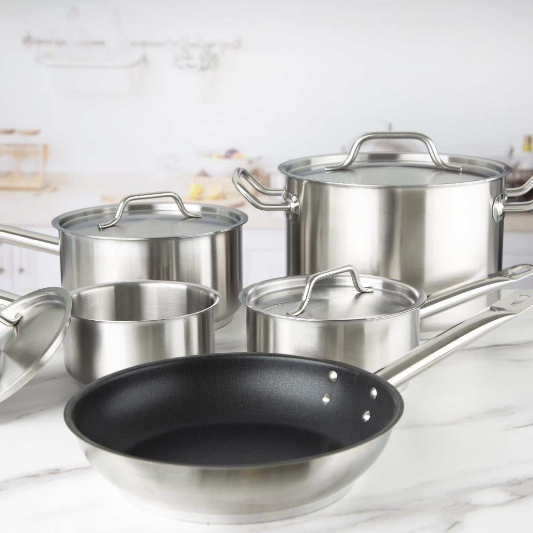 Vogue Cook Like A Pro 5-Piece Stainless Steel Cookware Set - SA693
