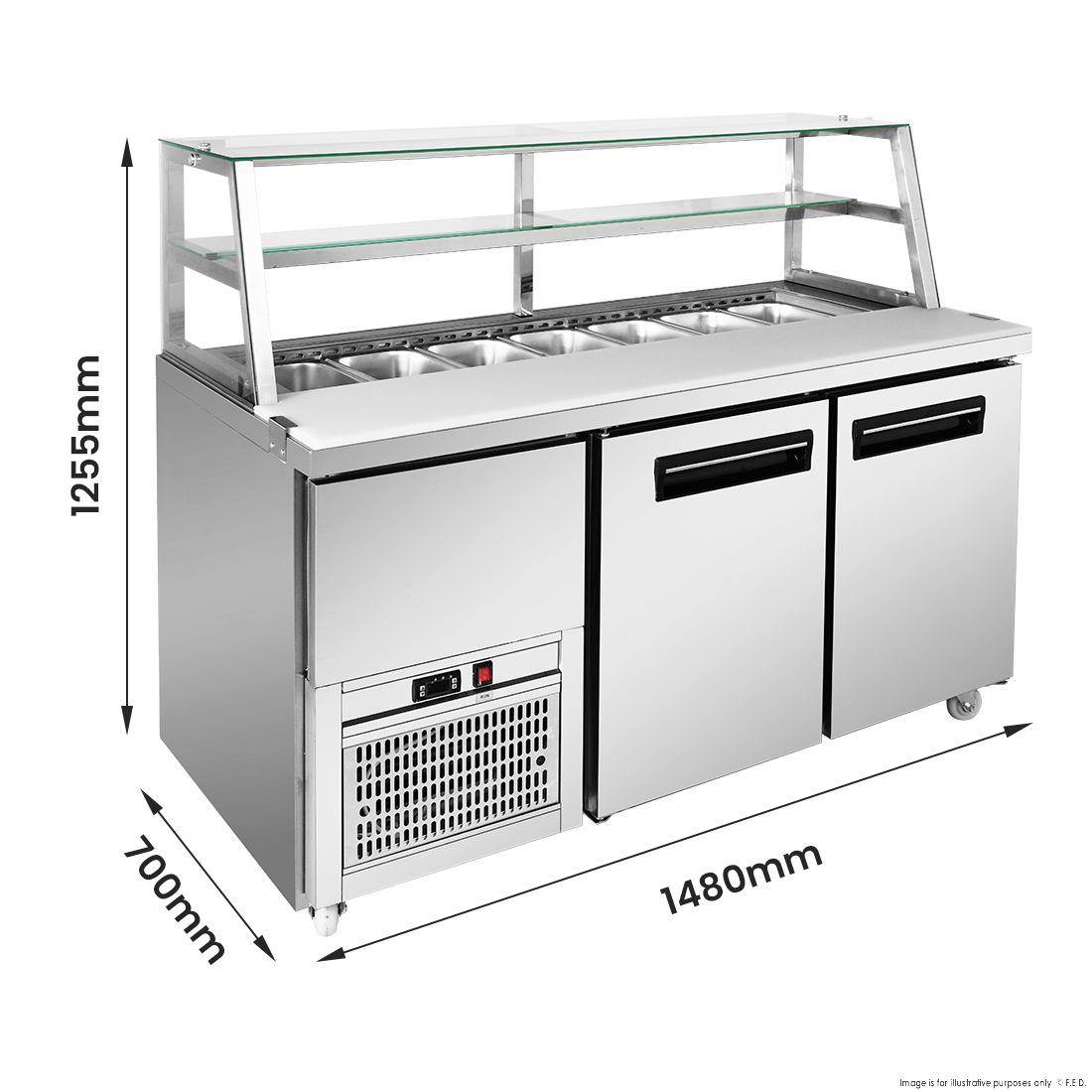 Thermaster Two Door Deluxe Sandwich Bar SCB/15