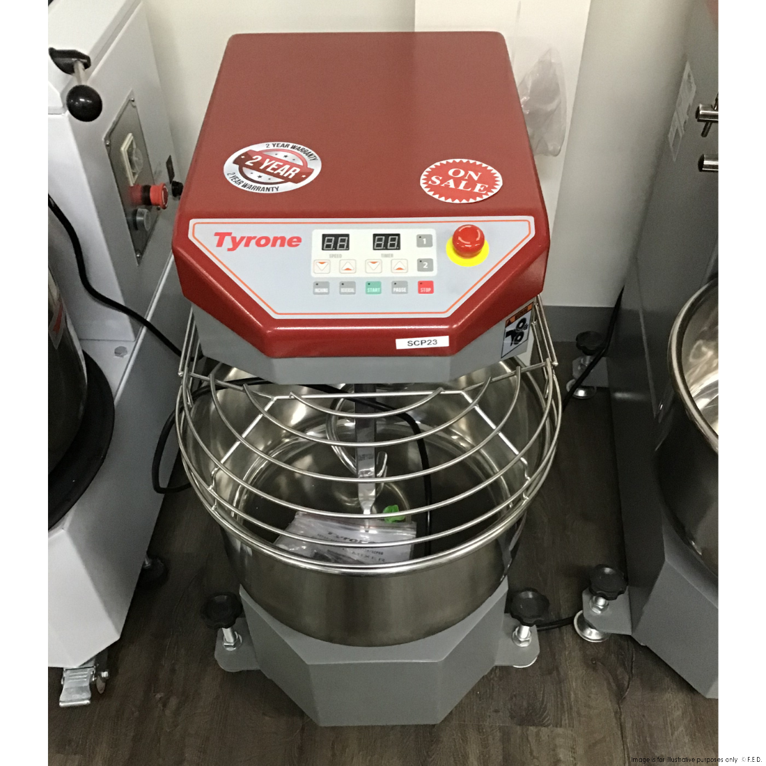 CLEARANCE - Tyron Fixed Head Heavy Duty 23L Spiral Mixer - SCP23-VIC1066