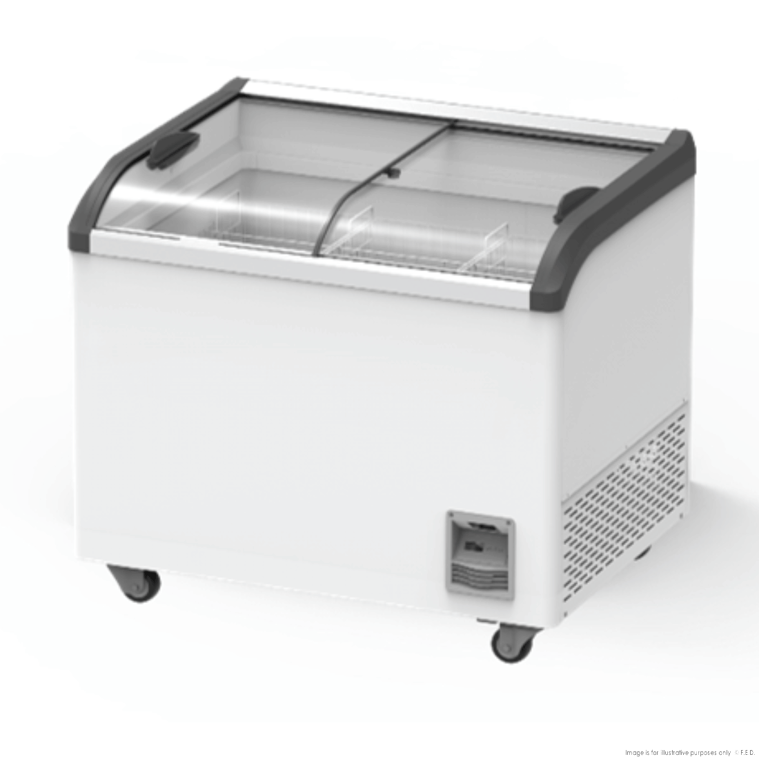 Thermaster Heavy Duty Supermarket Glass Sliding Lid Freezers 306L SD-306K