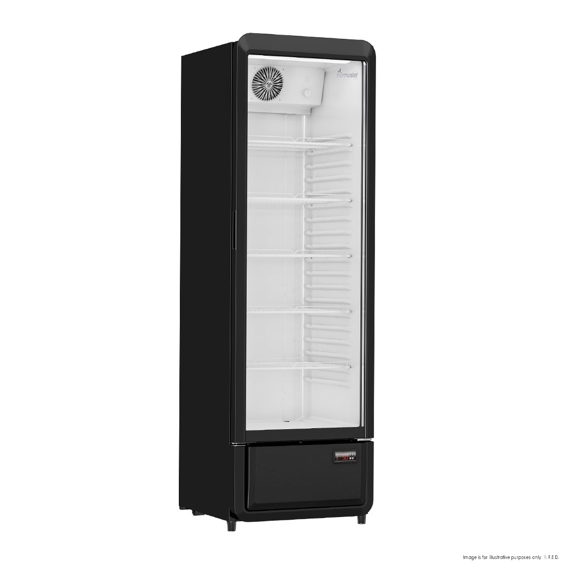 Thermaster Upright Glass Door Beverage Fridge SDC-258B