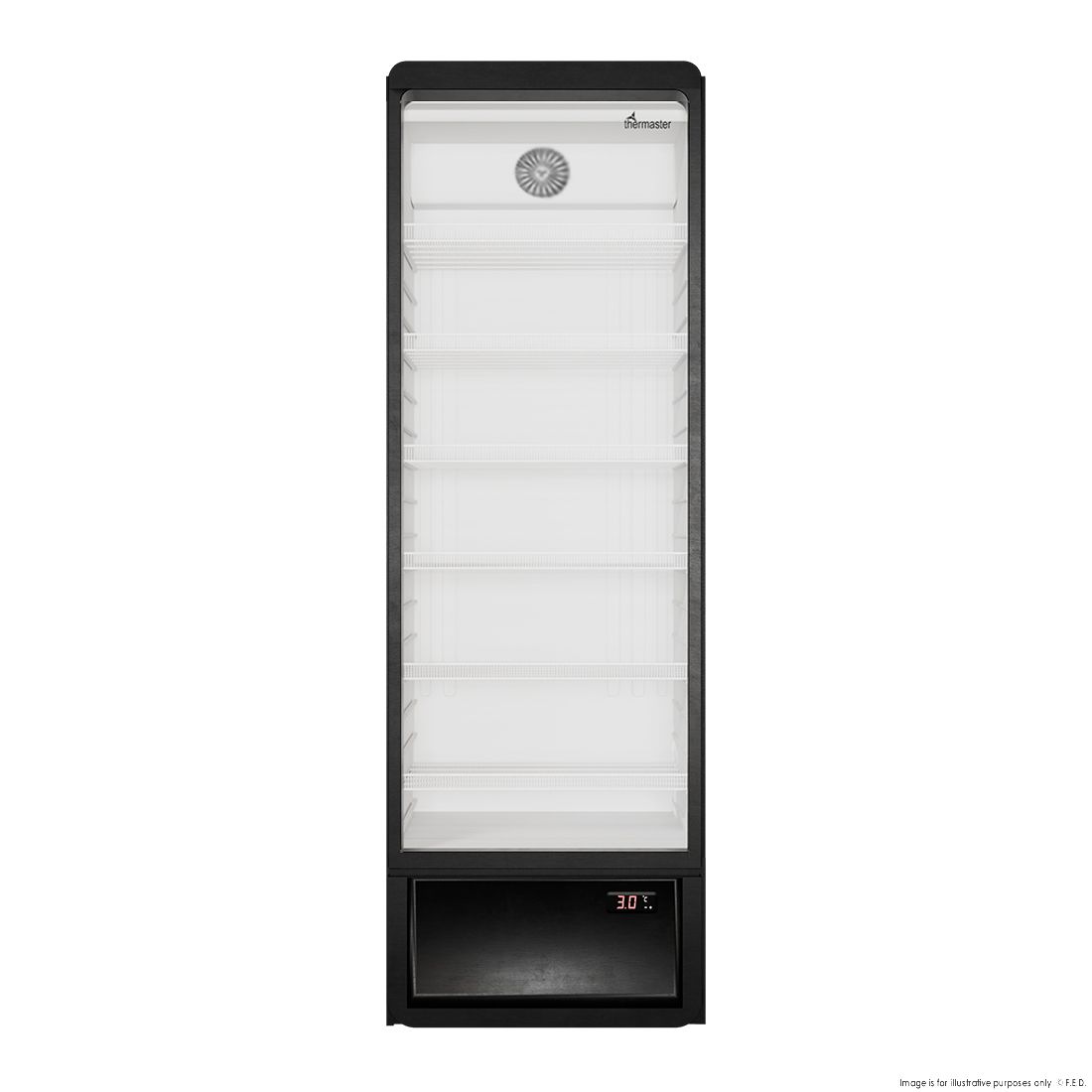 Thermaster Upright Glass Door Beverage Fridge SDC-258B