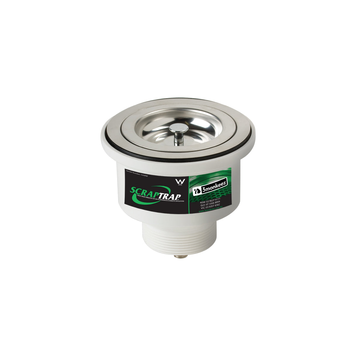 Domestic Sink Waste Arrestor (90mm) - SSDBW