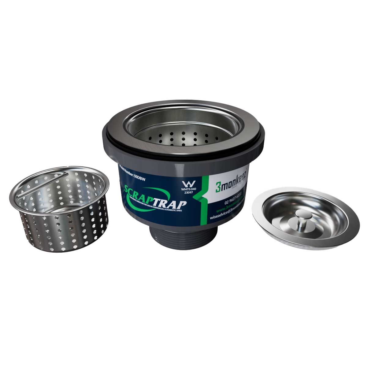 Domestic Sink Waste Arrestor (90mm) - SSDBW