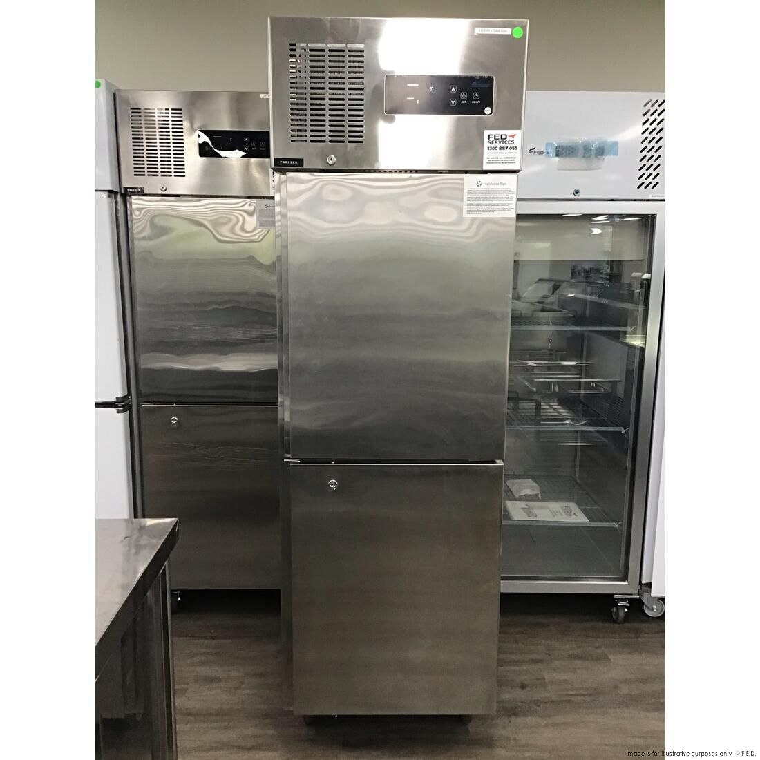 CLEARANCE - TROPICAL Thermaster 2 x ½ door SS Freezer SUF500