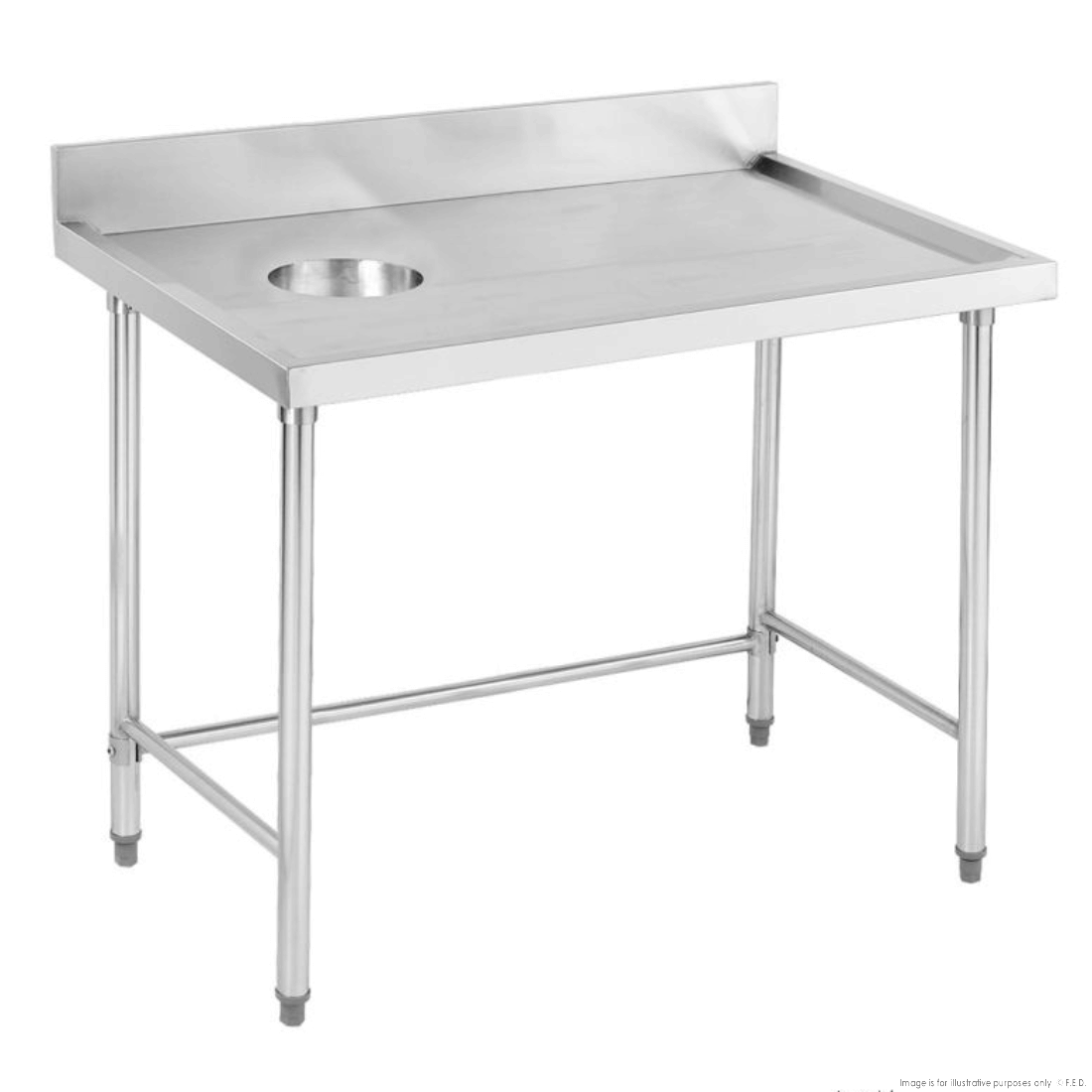 Modular Systems High Quality Stainless Steel Bench With Splashback SWCB-7-1200L