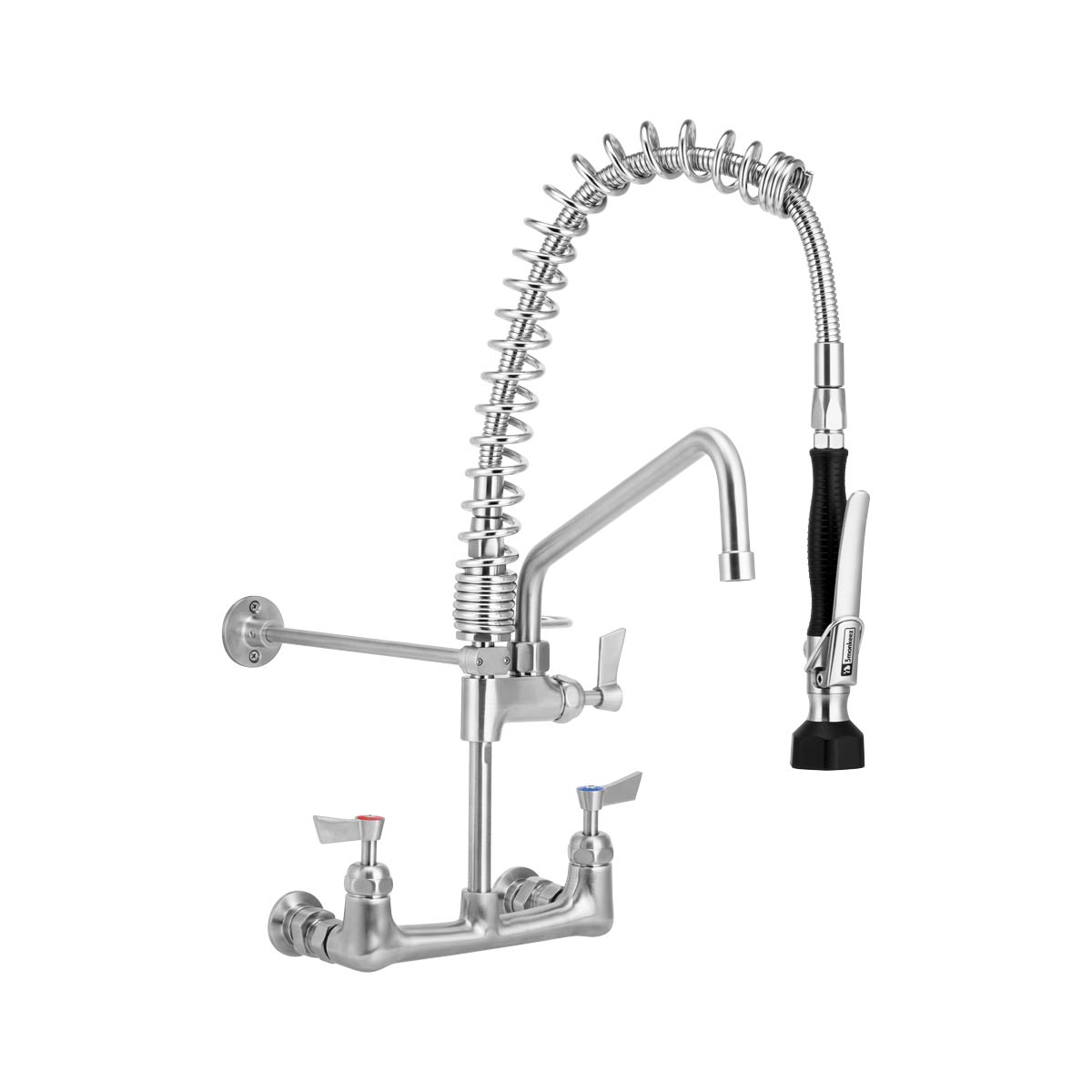 Compact Stainless Steel Exposed Wall Mounted Pre Rinse Unit With 12"Pot Filler - T-3M53473-C