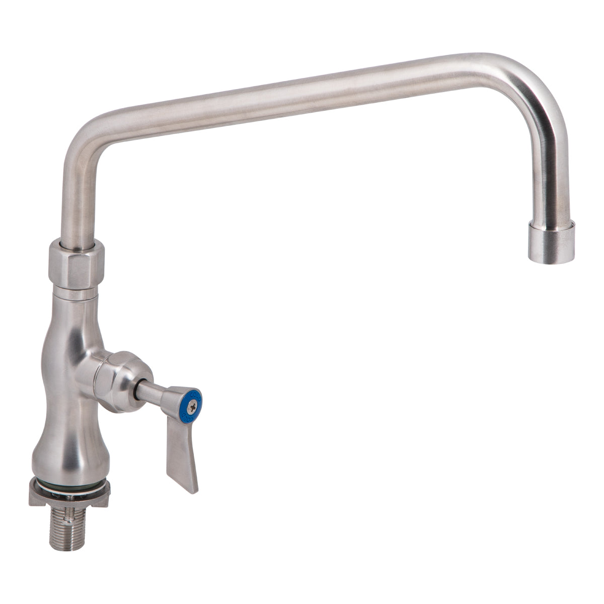 Stainless Steel Single Bench Mount Tap Body with 12" Spout - T-3MSH12