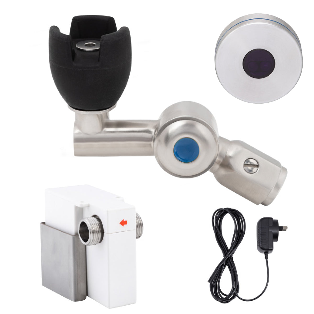 45 Degree Silicone Mouthguard Bubbler with Hob-Mount Sensor Mains Operated - T-3MSS-BUBS45SM