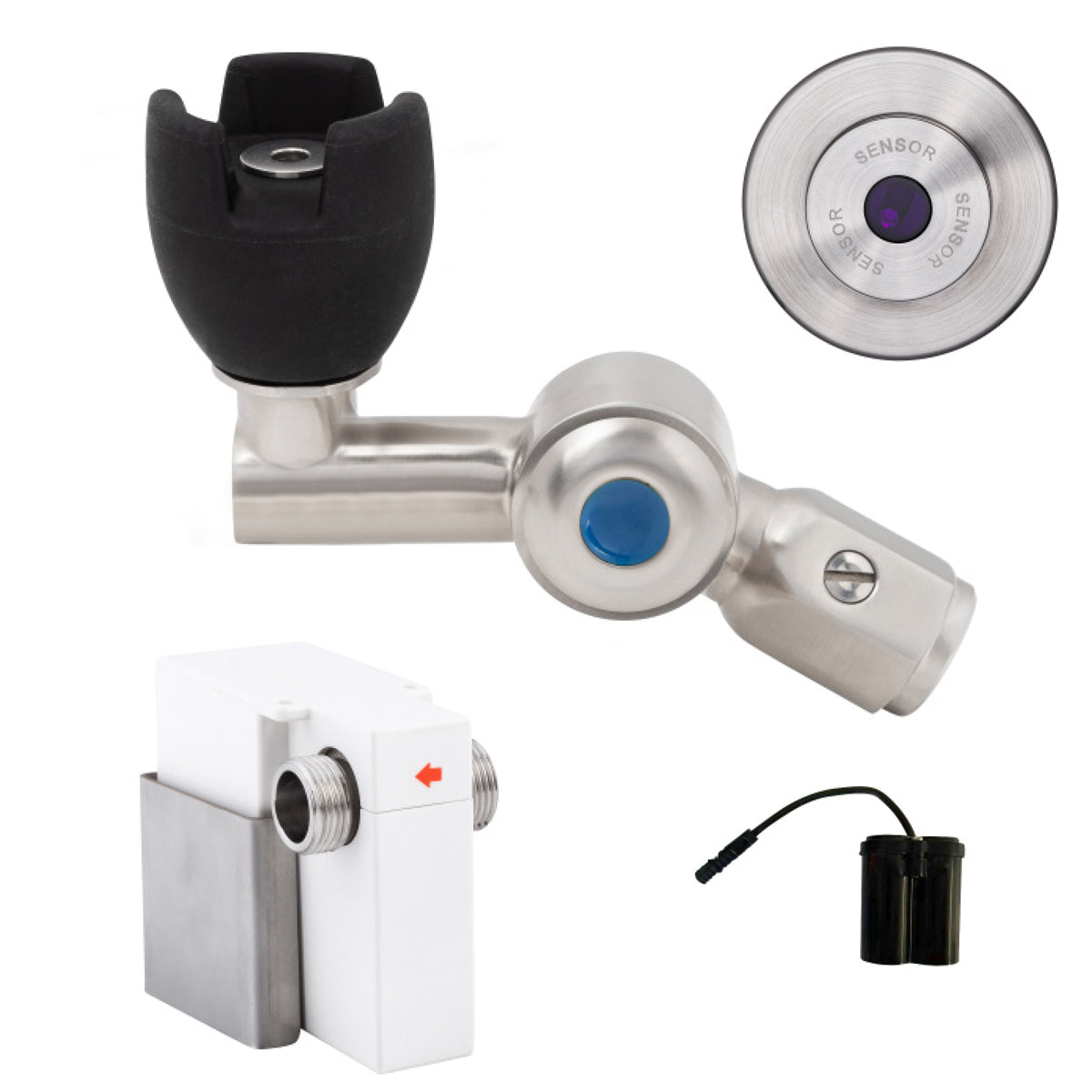 45 Degree Silicone Mouthguard Bubbler with Wall-Mount Sensor Battery Operated - T-3MSS-BUBS45SWB