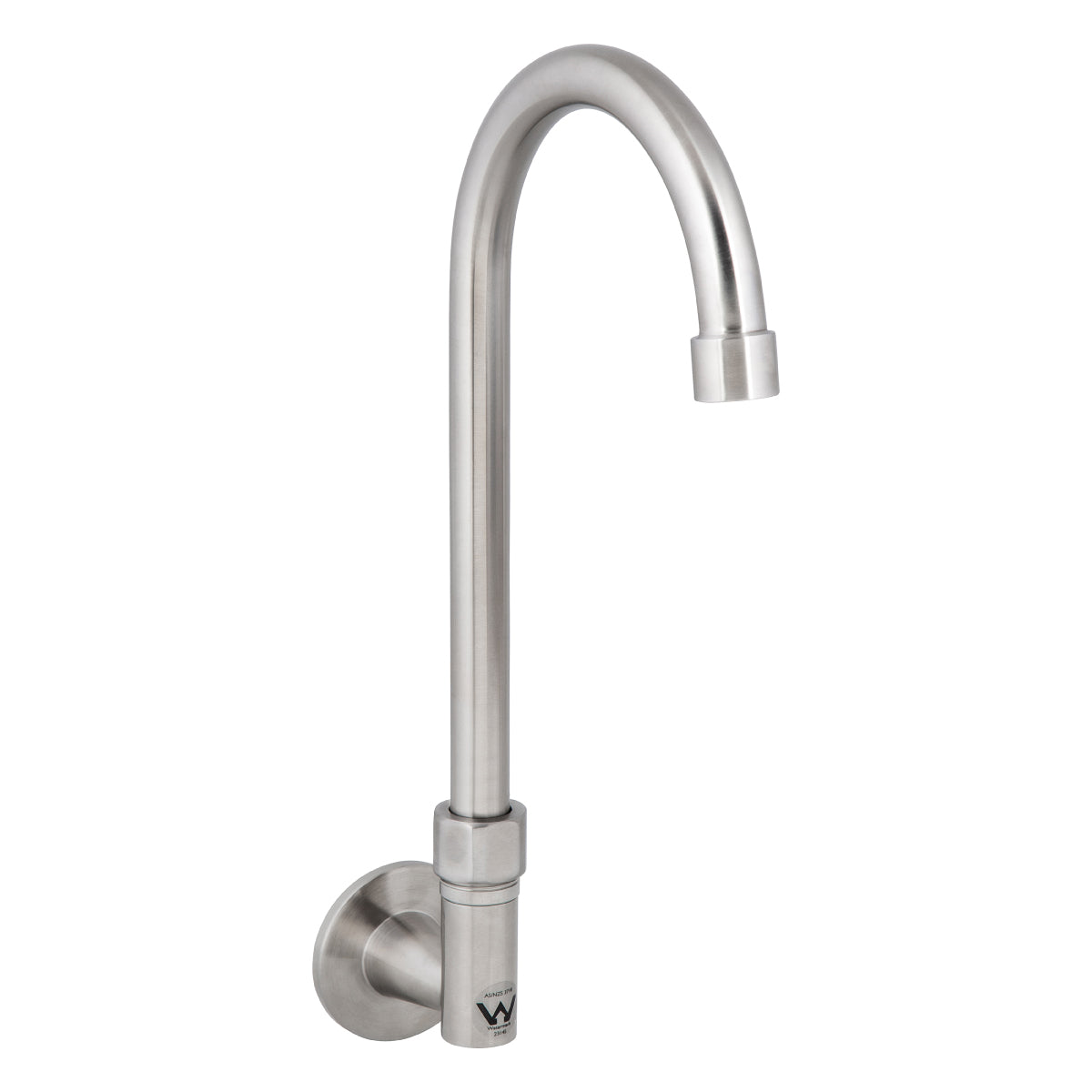 Stainless Steel Wall Elbow with 12" Gooseneck Swivel Spout - T-3MWEG12