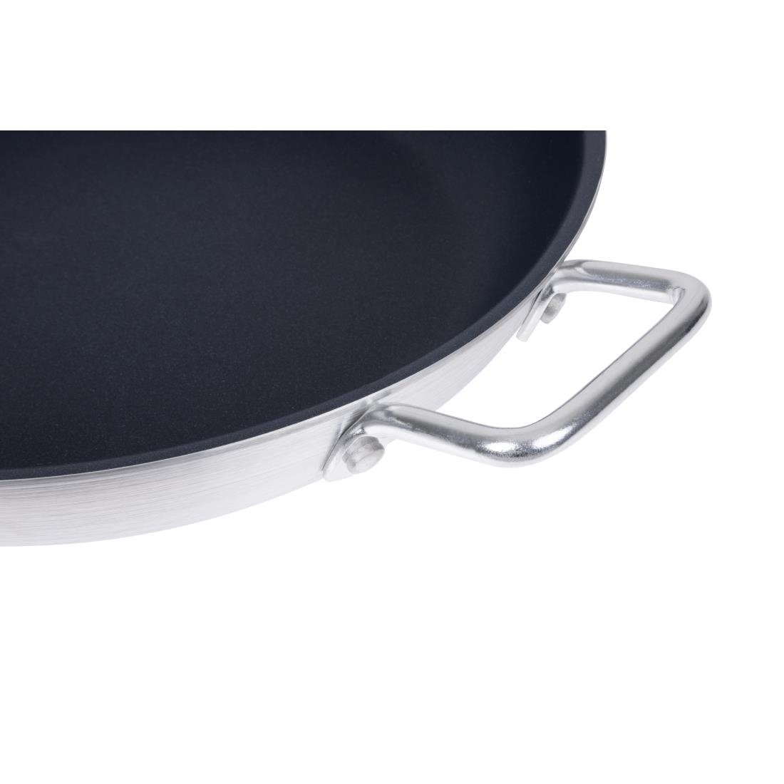 Vogue Aluminium Non-stick Teflon Platinum Plus Paella Pan 35cm - HT990