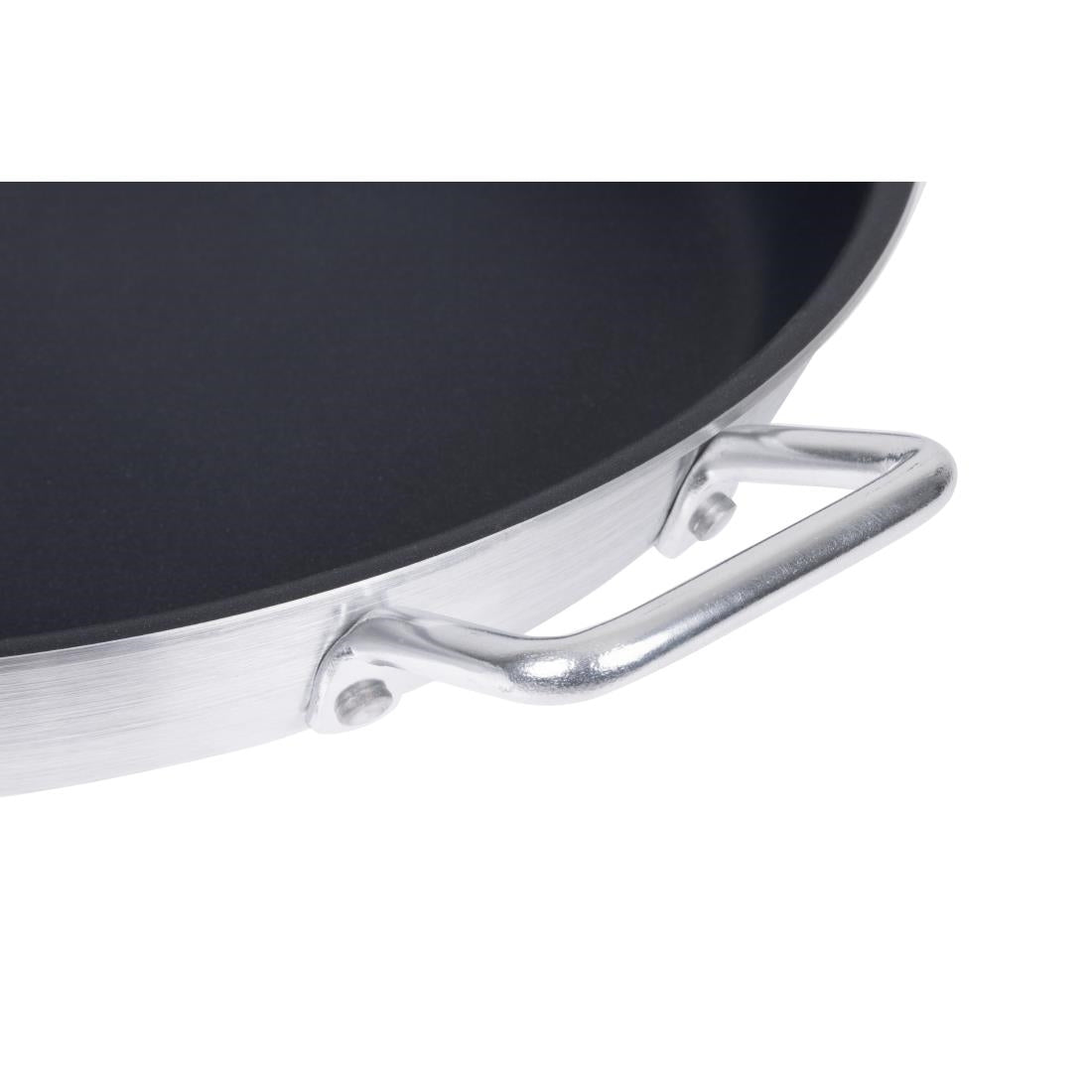 Vogue Aluminium Non-Stick Teflon Paella Pan 450mm - T369