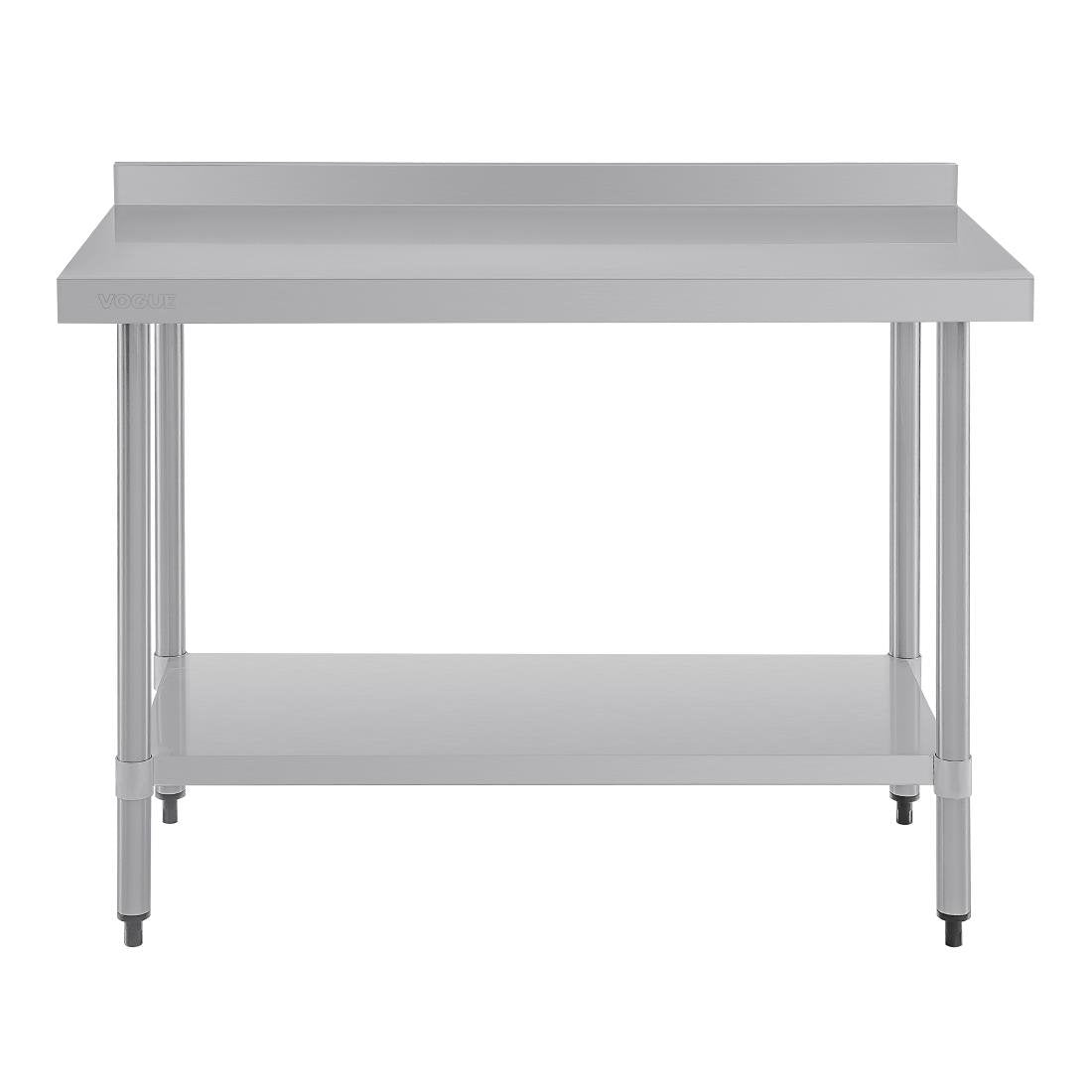 Vogue Stainless Steel Prep Table with Splashback 1200mm - T381