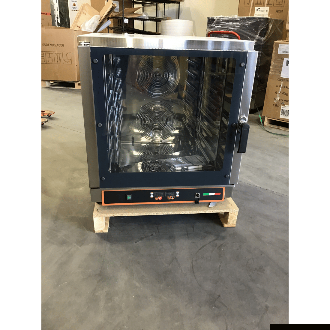Ex-Showroom: Tecnodom Nerone MID Digital 7 Tray Combi Oven - TD-7NE-QLD369