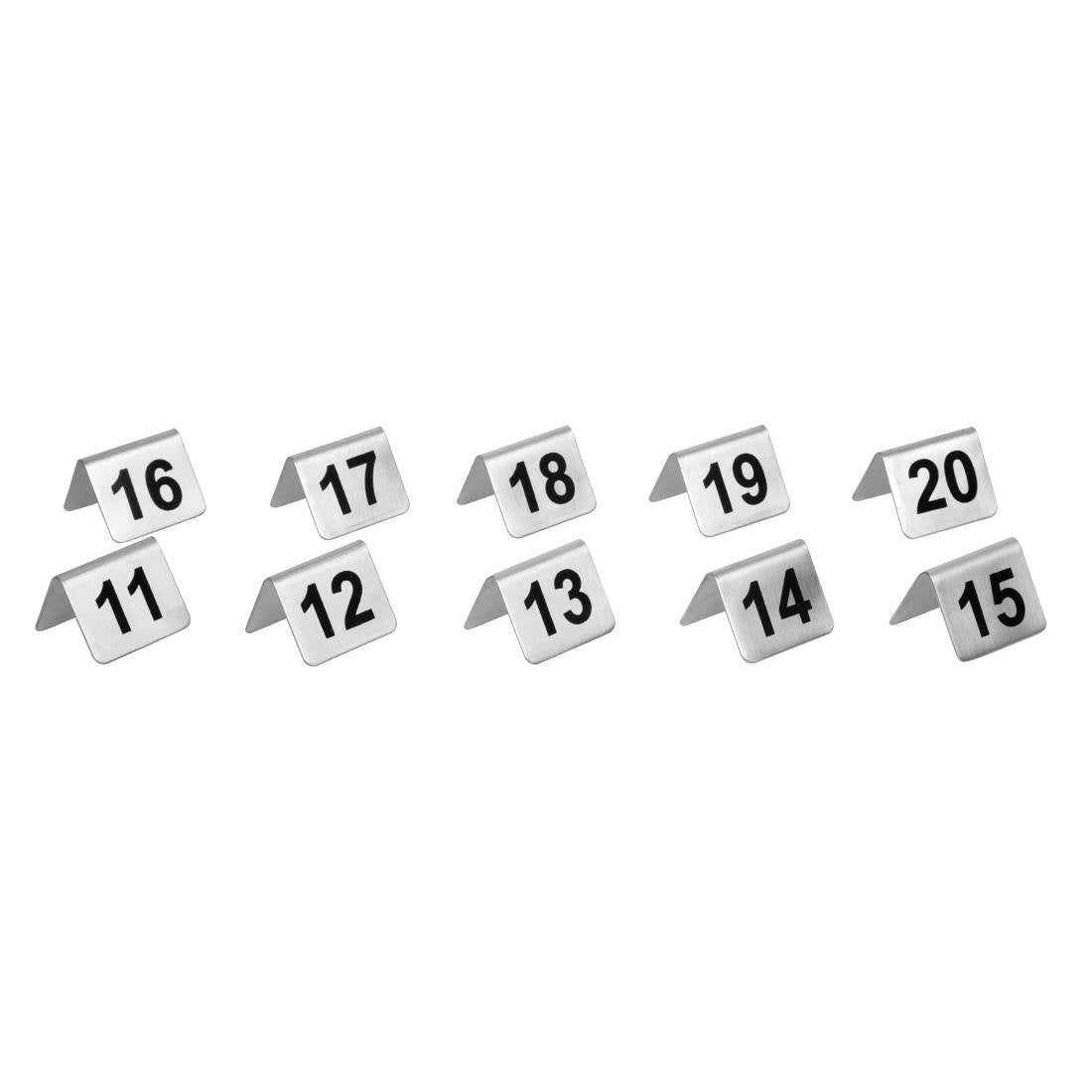 Olympia Stainless Steel Table Numbers 11-20 (10 Pack) - U047