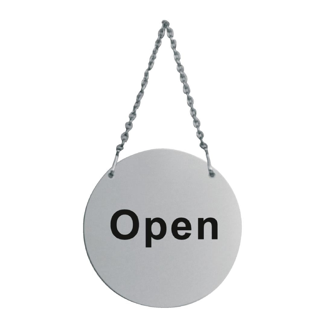 Vogue Stainless Steel Open & Closed Door Sign - U065
