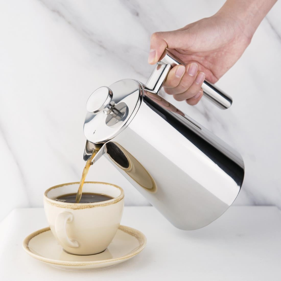 Olympia Stainless Steel Coffee Plunger 6 Cup - U073