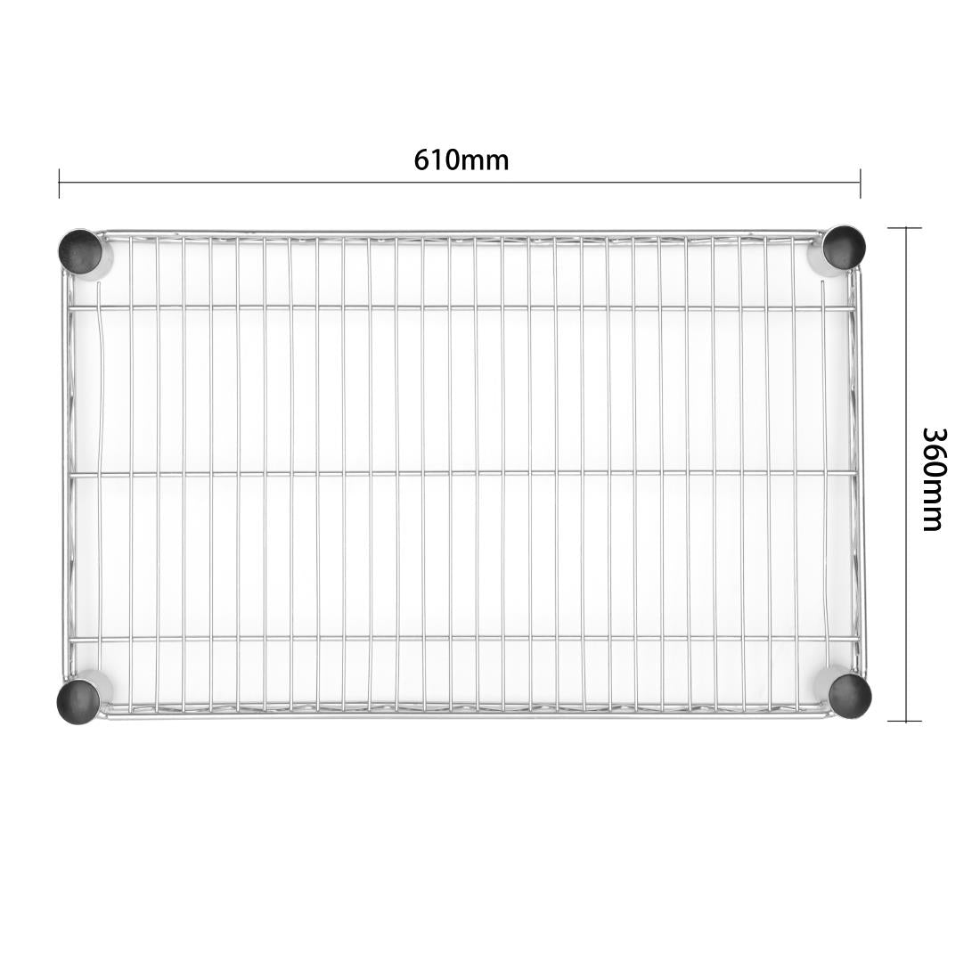 Vogue Steel Wire Wall Shelf 610mm - U200