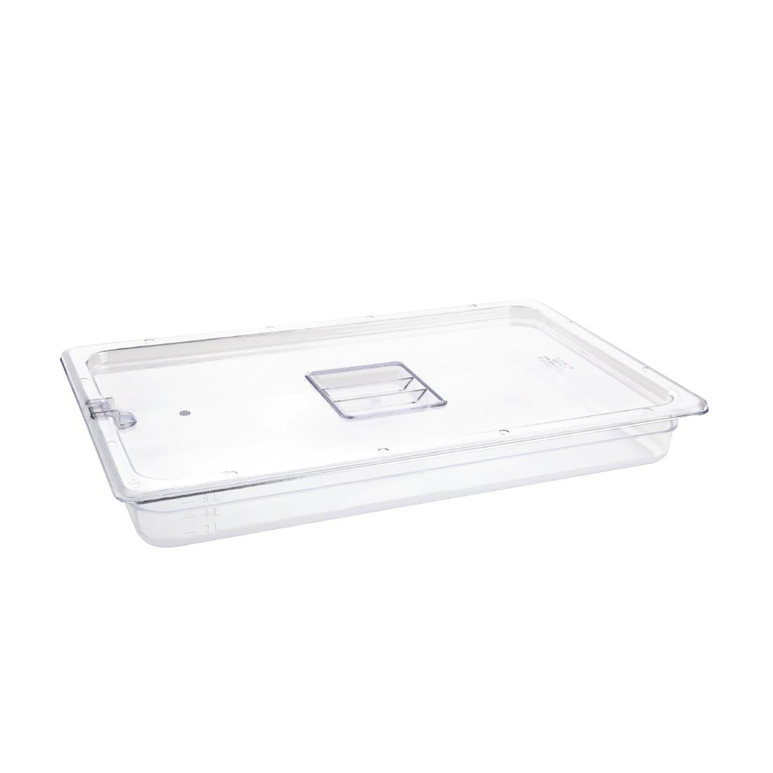 Vogue Clear Polycarbonate 1/1 Gastronorm Tray 65mm - U224