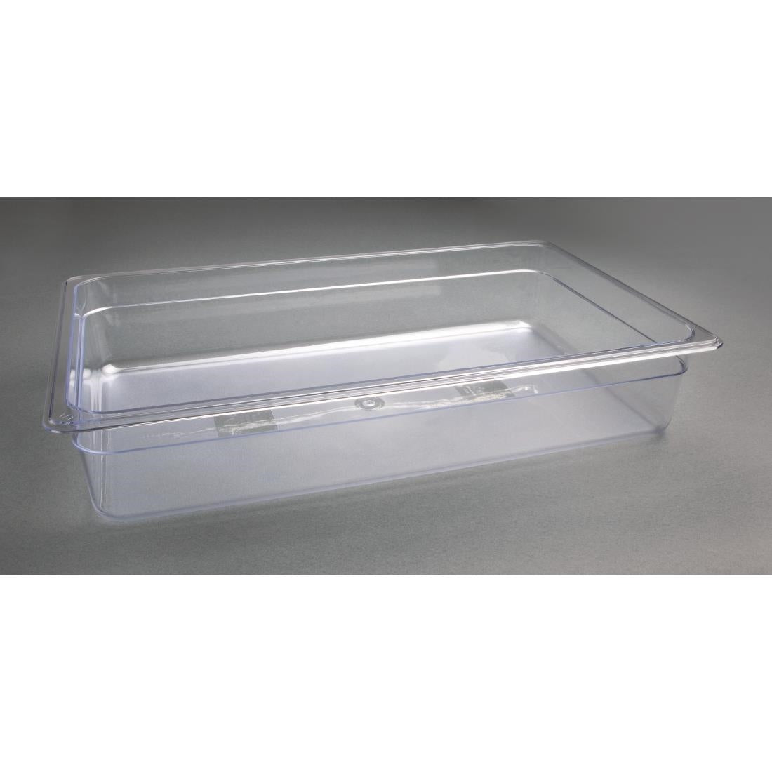 Vogue Clear Polycarbonate 1/1 Gastronorm Tray 100mm - U225