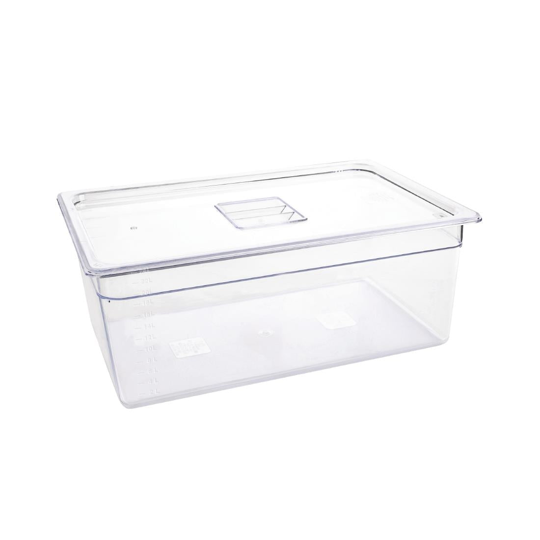 Vogue Clear Polycarbonate 1/1 Gastronorm Tray 200mm - U227