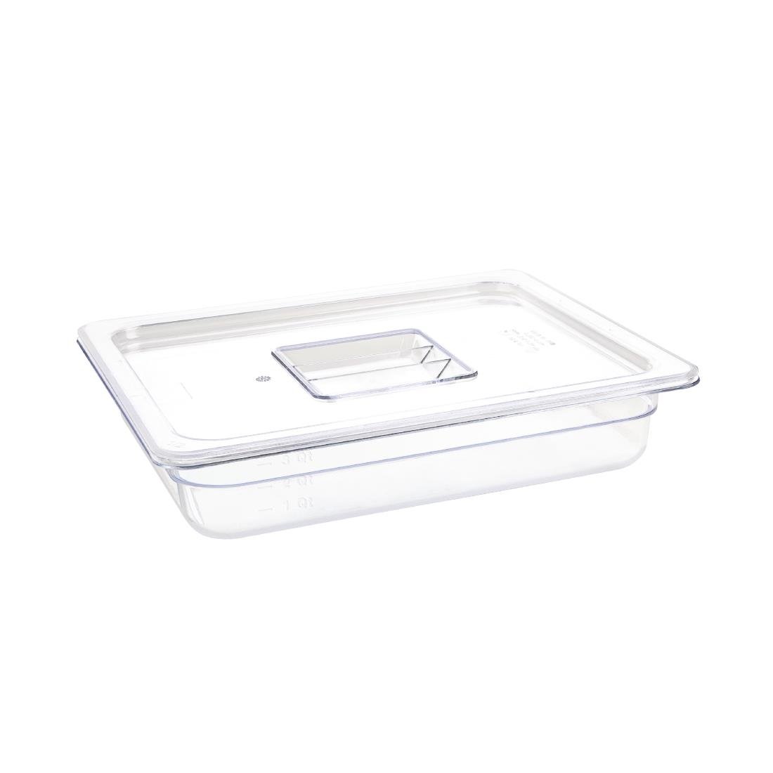 Vogue Clear Polycarbonate 1/2 Gastronorm Tray 65mm - U228