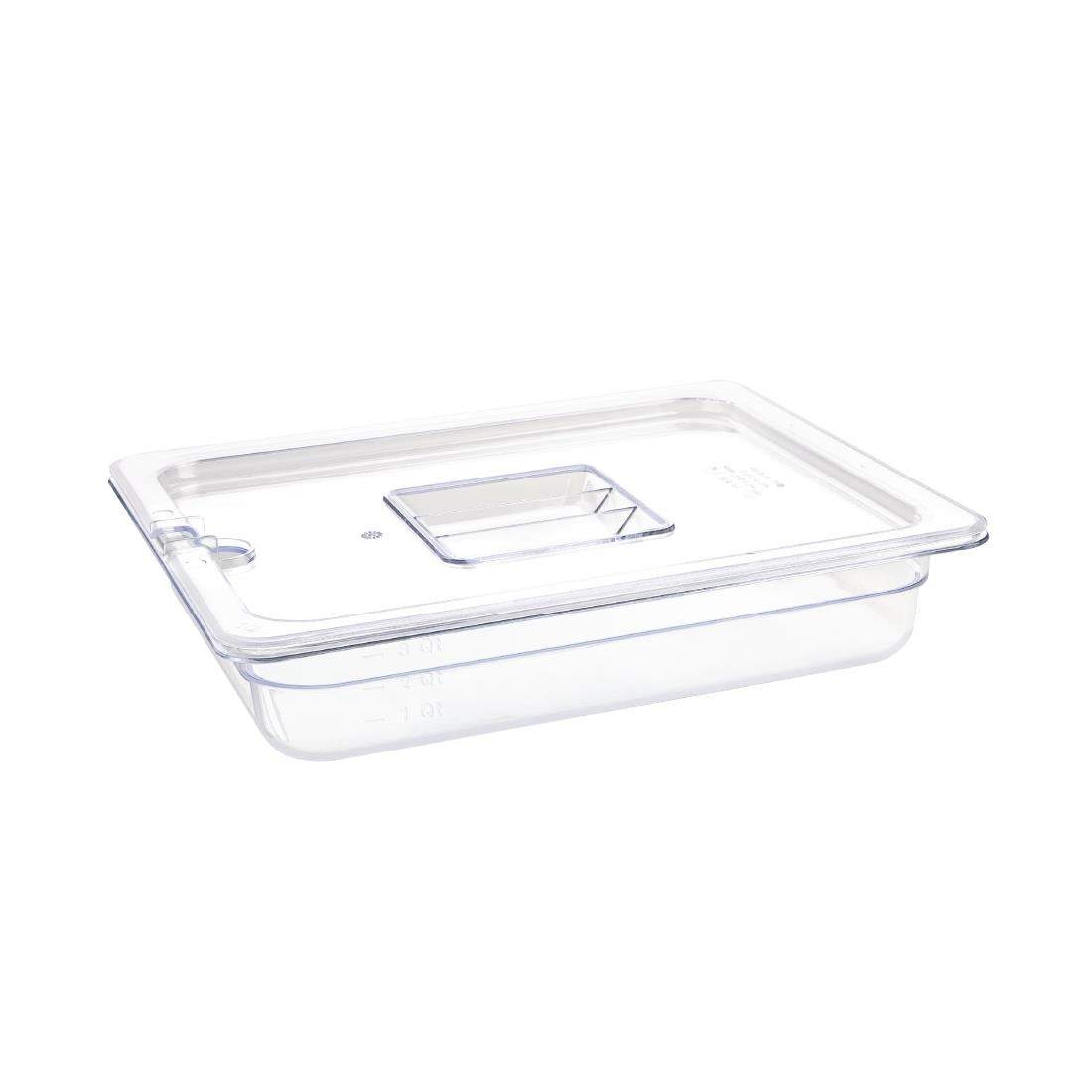Vogue Clear Polycarbonate 1/2 Gastronorm Tray 65mm - U228