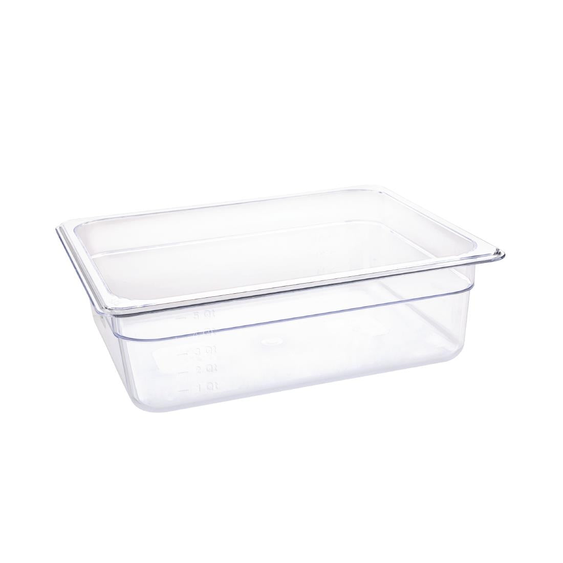 Vogue Clear Polycarbonate 1/2 Gastronorm Tray 100mm - U229