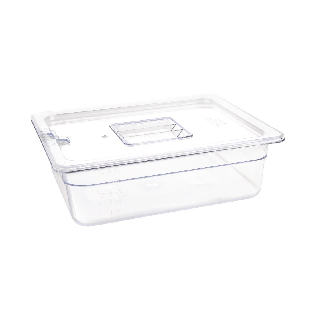 Vogue Clear Polycarbonate 1/2 Gastronorm Tray 100mm - U229