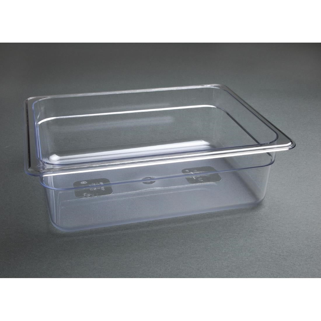 Vogue Clear Polycarbonate 1/2 Gastronorm Tray 100mm - U229