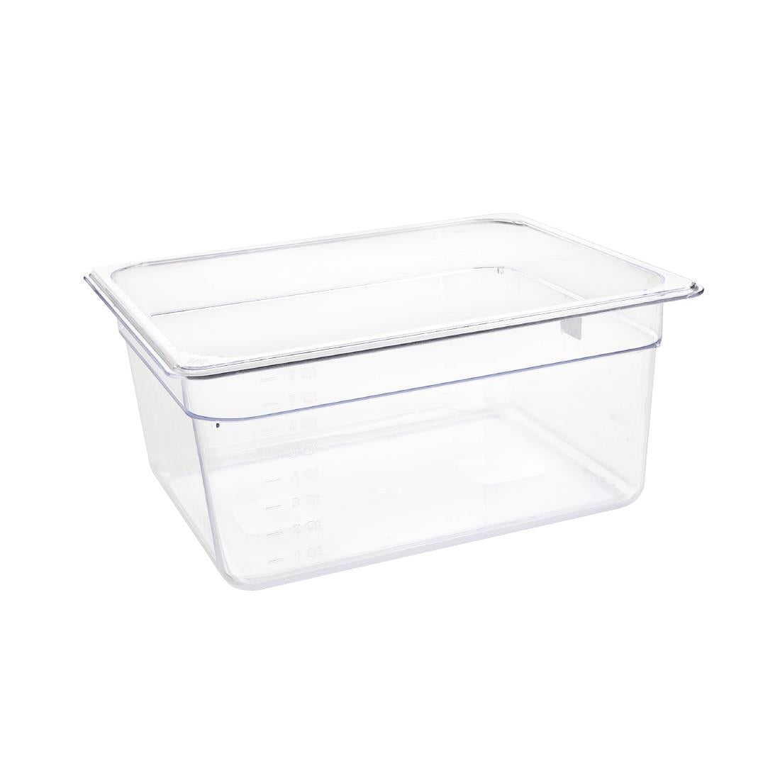 Vogue Clear Polycarbonate 1/2 Gastronorm Tray 150mm - U230