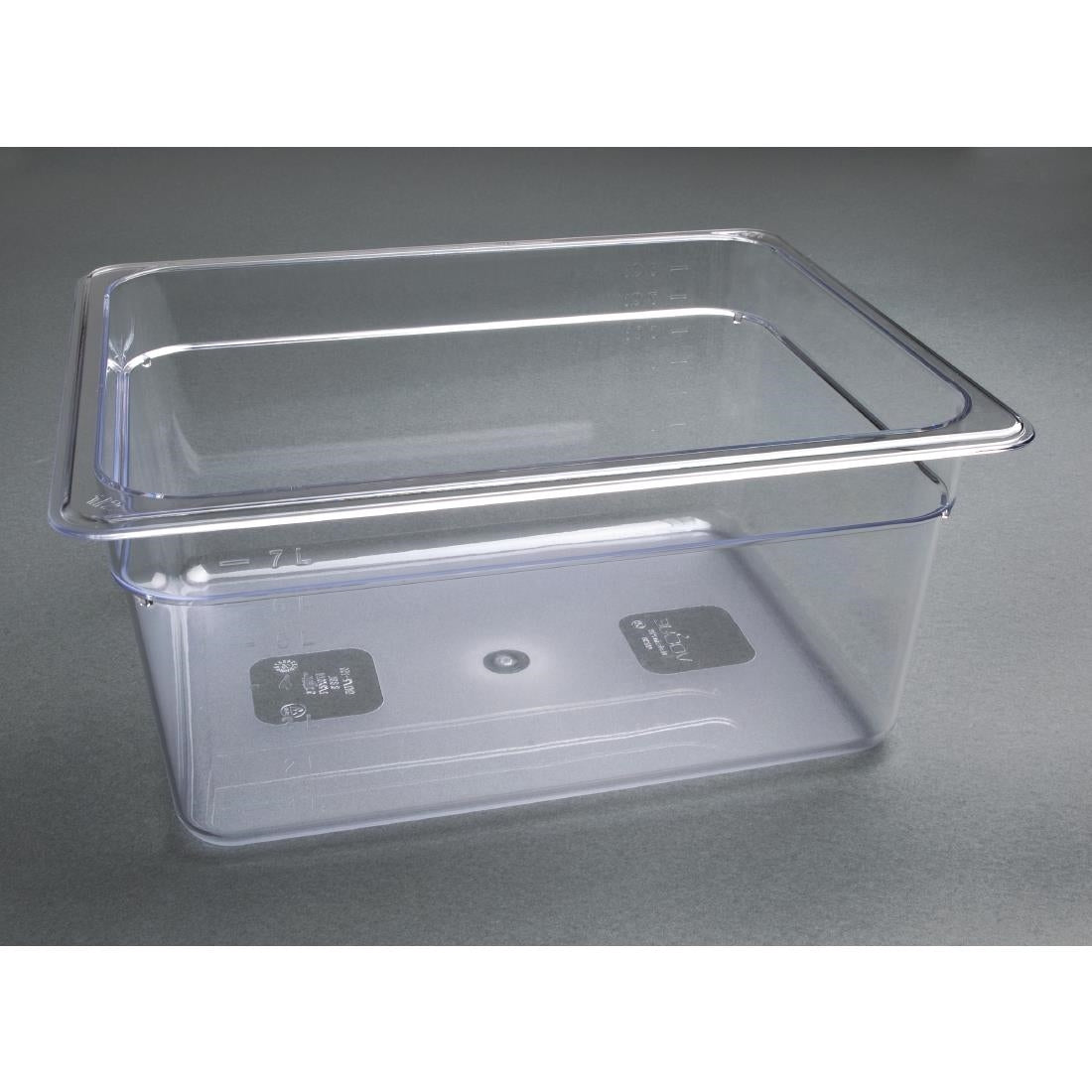 Vogue Clear Polycarbonate 1/2 Gastronorm Tray 150mm - U230