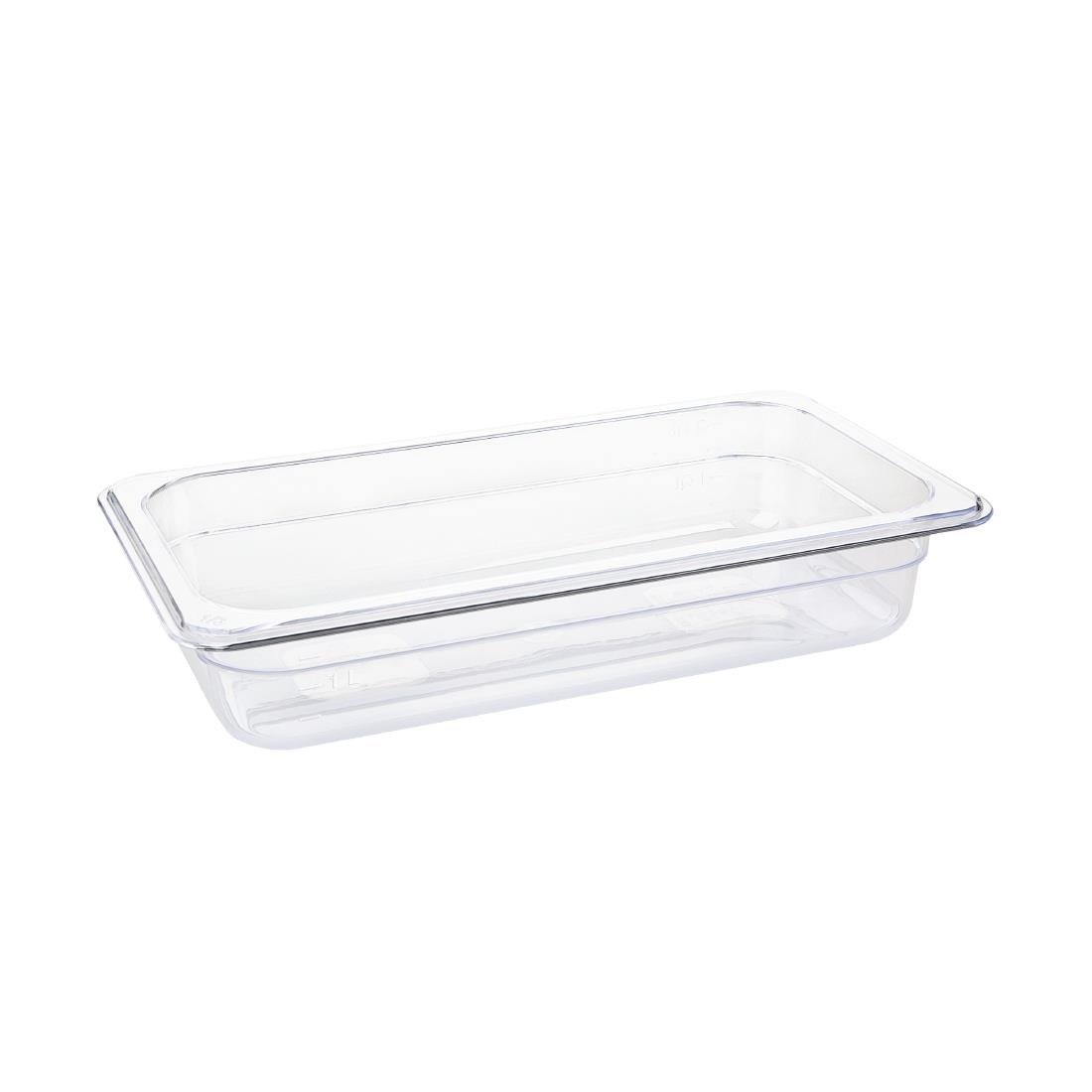 Vogue Clear Polycarbonate 1/3 Gastronorm Tray 65mm - U232