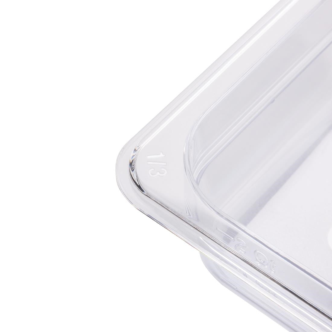 Vogue Clear Polycarbonate 1/3 Gastronorm Tray 65mm - U232